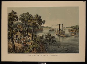 Niedrigwasser im Mississippi Robert E. Lee von Frances Flora Bond (c.1812 76) (after) Palmer