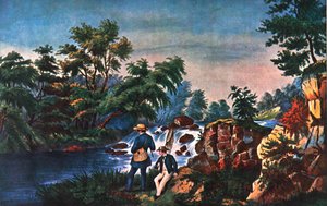 Der Forellenbach, veröffentlicht von Currier & Ives