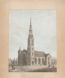 Kirche der Pilger, Brooklyn, New York, 1844 von Frances Flora Bond Palmer