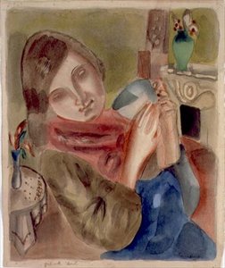 Mädchen mit einer Schüssel von Frances Hodgkins