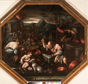 Allegorie des Feuers, Gemälde von Francesco da Ponte, genannt Francesco Bassano