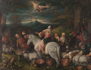 Abraham verlässt Haran von Francesco (attr. to) Bassano
