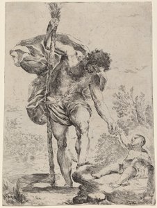 Der Heilige Christophorus reicht dem Jesuskind die Hand, 1650er