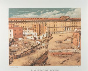Italien, Neapel, Albergo dei Poveri (Hospiz für die Armen) 1889 (Lithographie)
