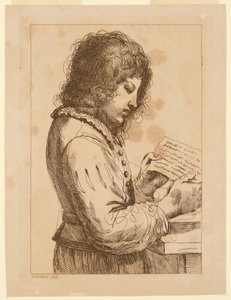 Ein Junge liest von Francesco Bartolozzi