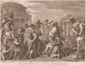 Camillus rettet Rom vor Brennus von Francesco Bartolozzi