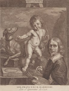 Guercino Selbstporträt, 1790-99 von Francesco Bartolozzi