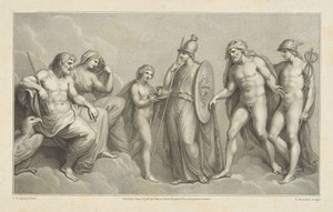 Herkules wird Jupiter und Juno vorgestellt von Francesco Bartolozzi