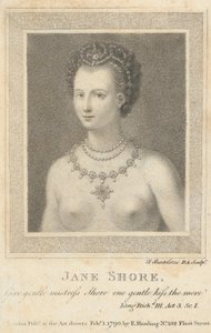Jane Shore: Gib sanfte Herrin Shore einen sanften Kuss mehr, Shakespeare von Francesco Bartolozzi