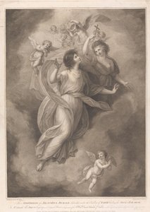 Die Apotheose einer schönen Frau von Francesco Bartolozzi