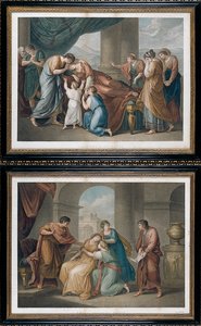 Der Tod der Alkestis, nach Angelika Kauffman von Francesco Bartolozzi