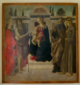 Madonna und Kind mit Maria Magdalena, Johannes dem Täufer, St. Zenobius und St. Franziskus