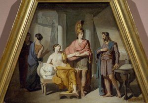 Alexander überlässt seine Geliebte Campaspe an Apelles, von Francesco Coghetti