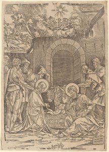 Die Anbetung der Hirten von Francesco Denanto