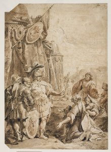 Die Familie des Darius kniet vor Alexander dem Großen von Francesco Fontebasso