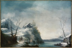 Winterlandschaft mit Reisenden