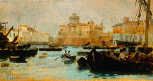 Hafen in Livorno von Francesco Gioli