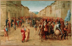 Einzug von König Karl VIII. von Frankreich in die Stadt Florenz
