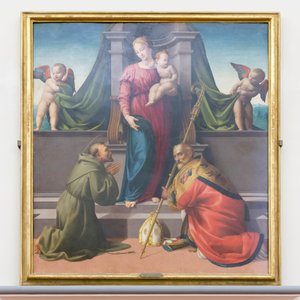 Madonna und Kind mit dem heiligen Franziskus und Zenobius