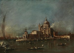 Blick auf Santa Maria della Salute und die Dogana von Francesco Guardi