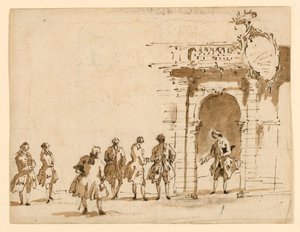 Skizze für einen Empfang im Palazzo Surian von Francesco Guardi