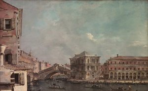 Der Canal Grande oberhalb der Rialto-Brücke von Francesco Guardi