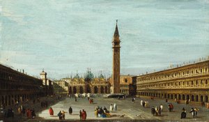 Der Markusplatz in Venedig, Blick nach Osten