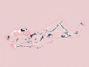 Mädchen Liegend von Francesco Gulina