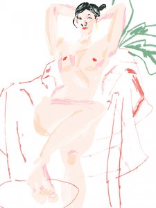 Mädchen Ruhend In Einem Stuhl von Francesco Gulina