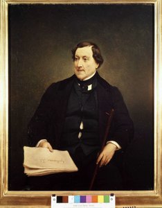 Porträt von Gioacchino Rossini (1792-1868) - von Hayez, Brera-Museum, Mailand von Francesco Hayez