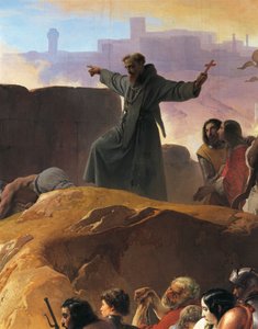 Der Durst der ersten Kreuzfahrer in Jerusalem (Detail) von Francesco Hayez