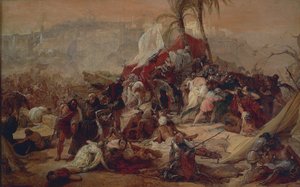 Der Durst der ersten Kreuzfahrer in Jerusalem, von Francesco Hayez von Francesco Hayez