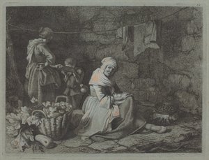 Innenansicht eines Hauses, 1763 von Francesco Londonio