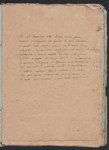 Verona Skizzenbuch: Inschrift (Seite 1) von Francesco Lorenzi