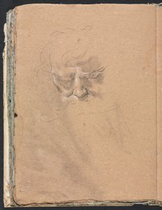 Verona Skizzenbuch: Männlicher Kopf Seite 80, 1760 von Francesco Lorenzi