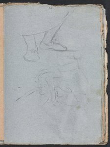 Verona Skizzenbuch: Studie von Füßen, Seite 53, 1760