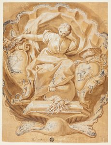 Allegorische Figur mit den Wappen von Alexander VIII (Ottoboni) und dem Papsttum von Francesco Mancini