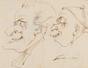 Seite mit Karikaturen von Francesco Nenci
