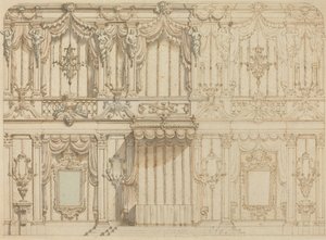 Entwurf für ein Staats-Schlafzimmer von Francesco Nicoletti