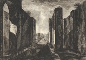 Ansicht des Inneren der Stadt Pompeji, aus Antiquités de Pompeïa, tome premier