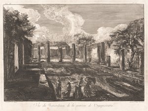 Ansicht des Peristyliums des Hauses des Impressarios