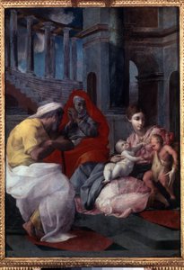 Die Heilige Familie mit Johannes dem Täufer und der Heiligen Elisabeth von Francesco Primaticcio
