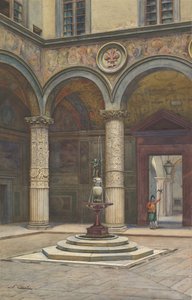 Hof des Palazzo Vecchio, Florenz von Francesco Salviati