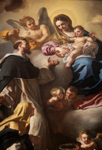 Madonna des Rosenkranzes mit den Heiligen Dominikus und Katharina von Francesco Solimena