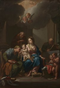 Entwurf für die Heilige Familie mit den Heiligen Anna, Joachim und Johannes dem Täufer