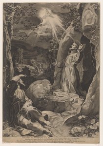 Franziskus empfängt die Stigmata von Francesco Villamena