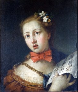 Gemälde von V. Zugno, das einen venezianischen Sänger darstellt, Museo di Brera, Mailand von Francesco Zugno