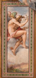 Kairos (Zeit der günstigen Gelegenheit) - Zeit der Entscheidung (Kairos) Fresko von Francesco de Rossi (1510-1563) um 1544 Palazzo Vecchio, Florenz von Francesco de Rossi Salviati