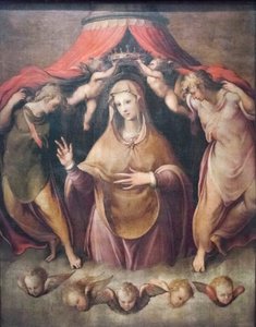 Die Krönung der Jungfrau von Francesco de Rossi Salviati Cecchino