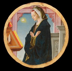 Polittico Griffoni: Verkündigung der Jungfrau, ca. 1472-1473 von Francesco del Cossa